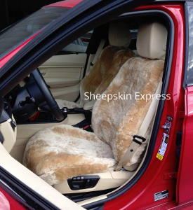 BMW 335i with Camel Sheepkin Seat Covers