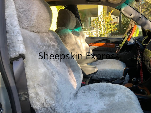 Tailor Made All Sheepskin Seat Covers and Headrest Covers for a 2019 Mercedes-Benz E 300 in Gobi.